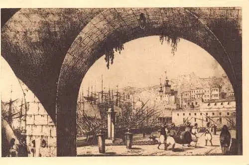 A619 Algerien Algier Ville d'Alger vue travers les Voutes de l'Amiraute Postkarte