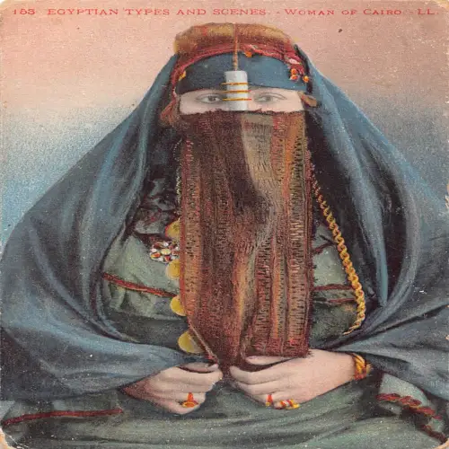 A620 Ägypten Typen und Szenen Frau von Kairo ethnische Tracht Postkarte