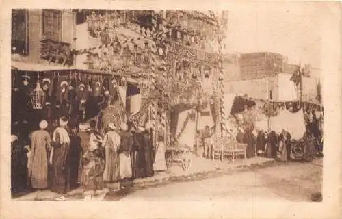 A621 Ägypten Kairo beliebte Dekoration an Messetagen Basar Vintage Postkarte