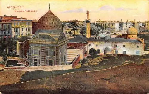 A622 Ägypten Alexandria Moschee Nabi Daniel Vintage Postkarte