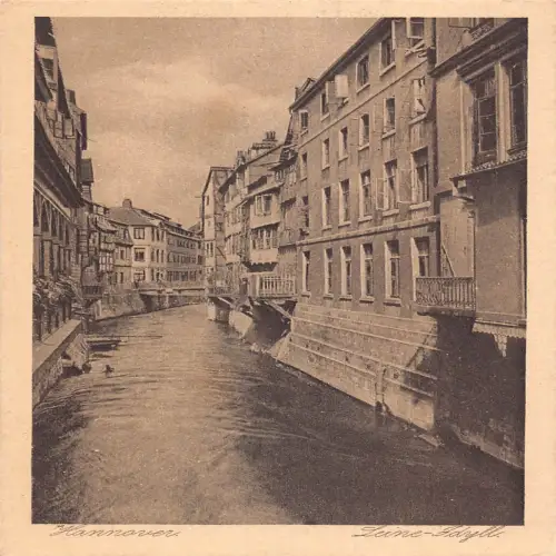 A627 Deutschland Hannover Hannover Flussblick Vintage Postkarte