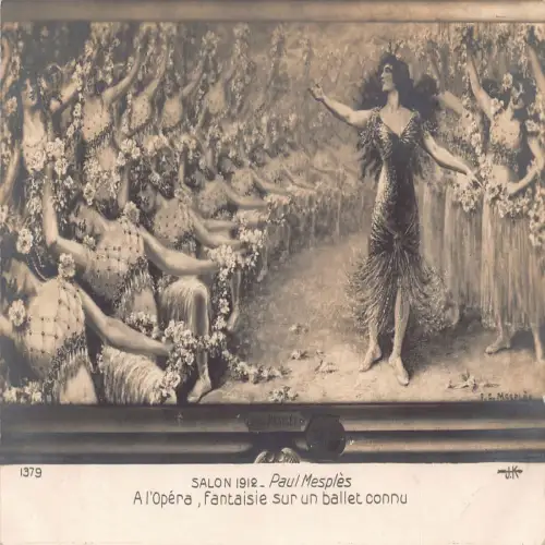 L466 Salon 1912 Paul Mesples At The Opera Vintage Postkarte
