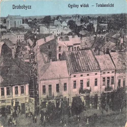 B108 Ukraine Drohobych Total View H Bern Shop Vintage Postkarte