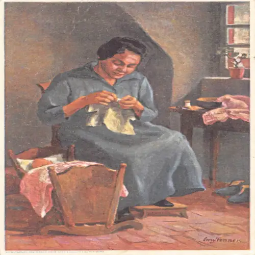 A632 Kunst 1926 Indigene Mutter Bundesfeier Festa Nazionale Postkarte
