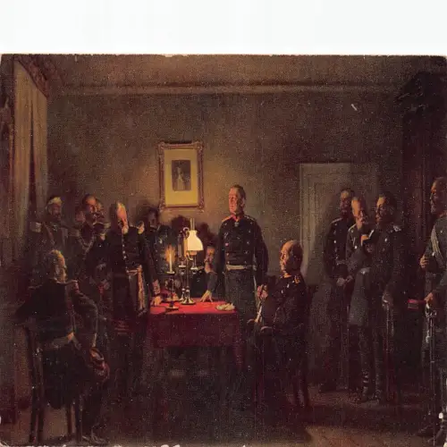 A633 Kunst Die Kapitulation von Sedan von A v Werner Deutsche Soldaten Postkarte