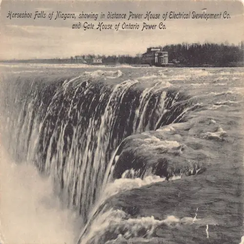 A636 Kanada Ontario Hufeisenfälle Niagara Krafthaus Elektro Postkarte