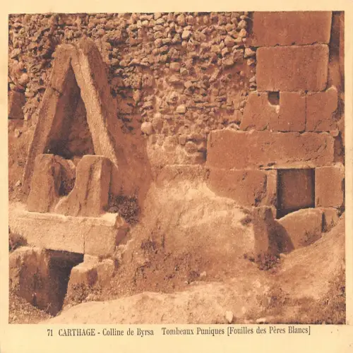A637 Tunesien Karthago Colline de Byrsa Tombeaux Puniques Postkarte
