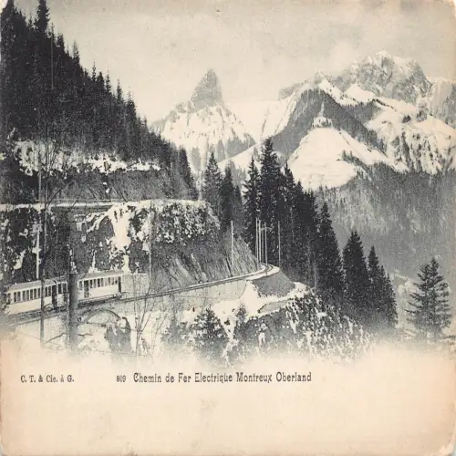 A638 Schweiz Chemin de Fer Electrique Montreux Oberland Zug Postkarte