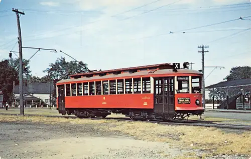 A638 Straßenbahn Ottawa Transportation Commissionn Brittania Park Loop Vintage Postkarte