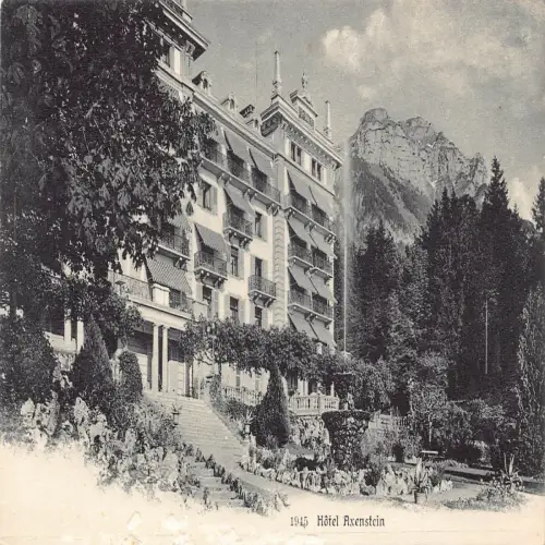 A639 Schweiz Hotel Axenstein Vintage Postkarte