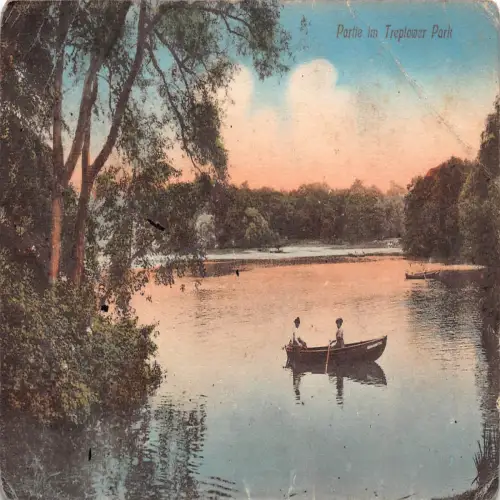 A639 Deutschland 1916 Partie im Treptower Park Boot See 1. Weltkrieg Feldpostkarte
