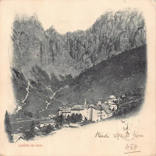 A639 Schweiz 1899 Loueeche les Bains Vintage Postkarte