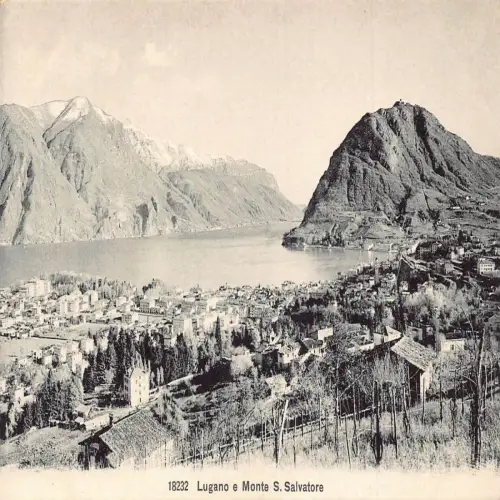 A639 Schweiz Lugano e Monte S Salvatore Berg Vintage Postkarte