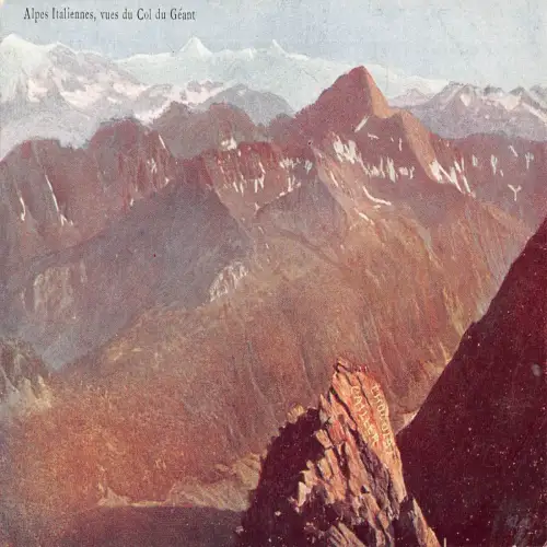 A639 Schweiz Alpen Col du Geant Ansicht FL Cailler Schweizer Milchschokolade Postkarte