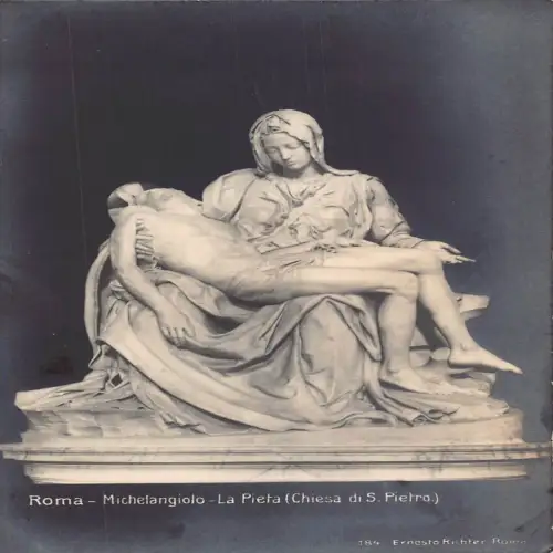 A640 Fine Art Roma Michelangiolo La Pieta Chies di S Pietro Skulptur Postkarte
