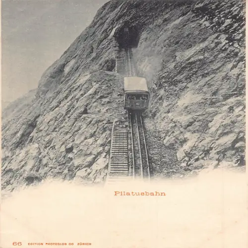 A641 Schweiz Pilatusbahn Standseilbahn Berg Vintage Postkarte