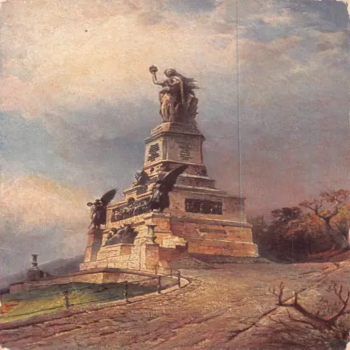 A641 Deutschland Nationaldenkmal auf Niederwald Denkmal Vintage Postkarte