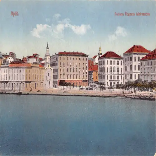 A642 Kroatien Split Poljana Regenta Aleksandra Vintage Postkarte
