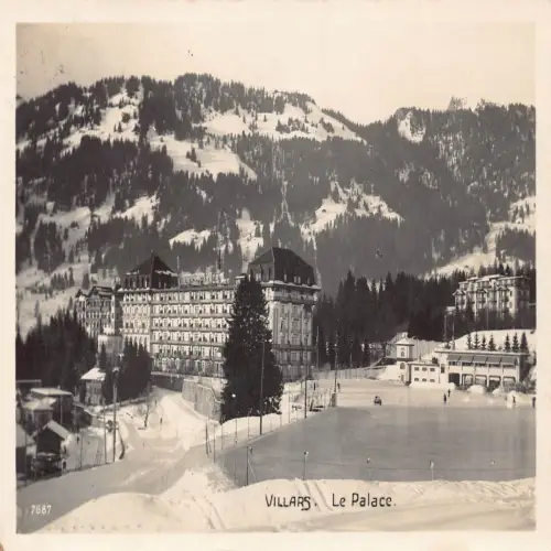 A643 Schweiz 1928 Villars Le Palace Vintage Postkarte