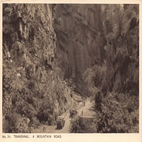 A643 Südafrika Transvaal Mountain Road Vintage Postkarte