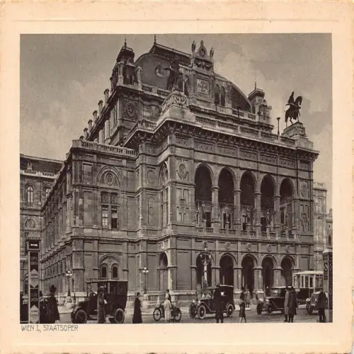 A644 Austria Wien Wien Staatsoper Autos Oldtimer Postkarte