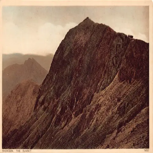 A644 Wales Snowdon The Summit Mountain Vintage Postkarte