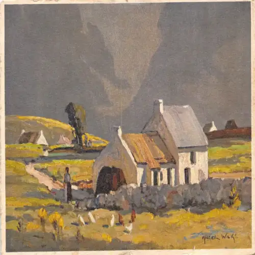 B116 England 1940 British Cottage Art by Maurice Wilks Vintage Postkarte