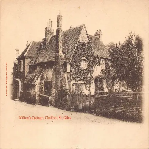 B116 England Milton's Cottage Chalfont St Giles Vintage Postkarte