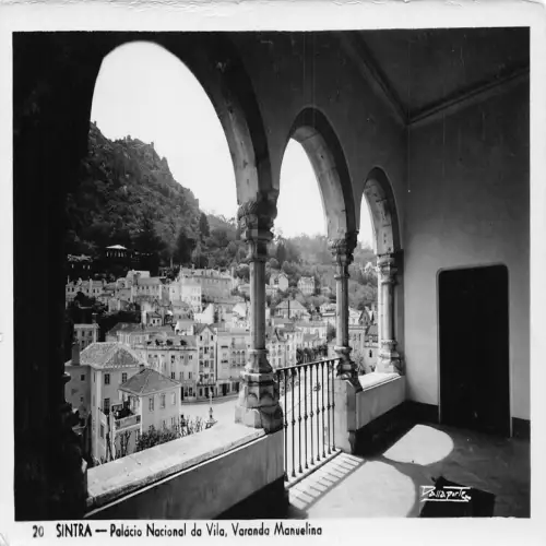 A644 Portugal Sintra Palacio Nacional da Vila Varanda Manuelina RPPC Postkarte