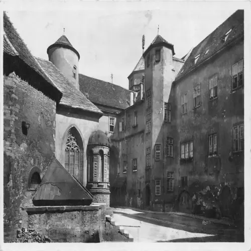B118 Deutschland 1930 Würzburg Feste Marienberg Burghof Zitadelle RPPC Postkarte