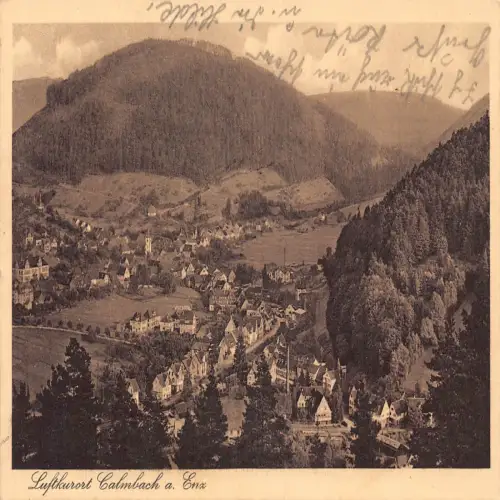B118 Deutschland 1927 Luftkurort Calmbach a Enz alte Postkarte