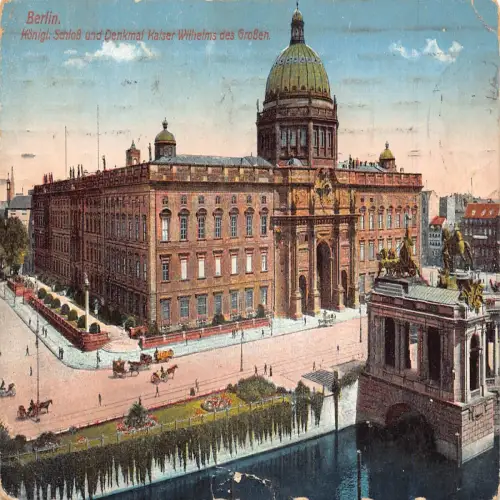B118 Deutschland 1915 Berlin Schloss Denkmal Kaiser Wilhelm Schloss Denkmal Postkarte