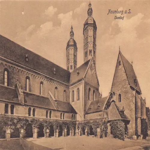 B119 Deutschland Naumburg Saale Domhof Postkarte