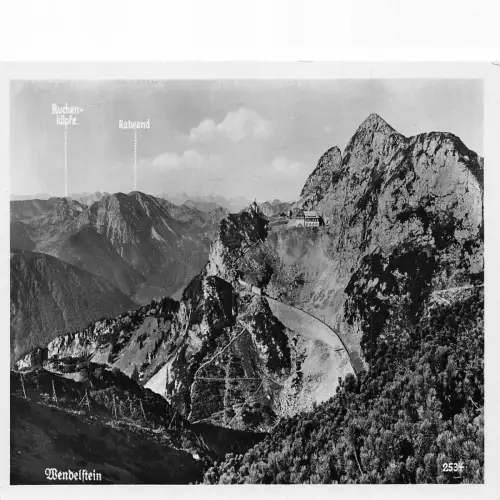 B119 Deutschland Wendelstein Bergspitze RPPC Vintage Postkarte