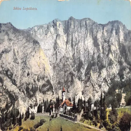 B119 Deutschland Schloss Leopoldstein Burg Vintage Postkarte