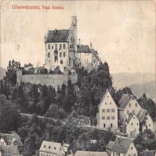 B120 Deutschland 1911 Goessweinsten Fraenk Schweiz Vintage Postkarte