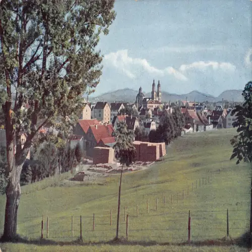 B120 Deutschland Kempten im Allgäu Vintage Postkarte