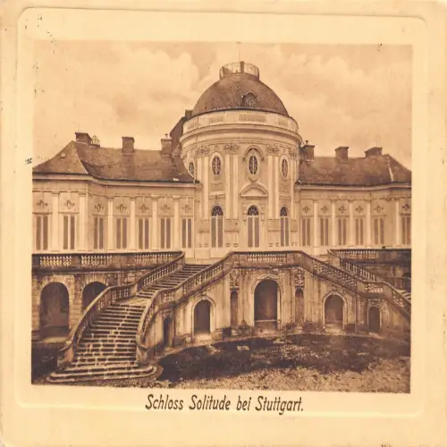B121 Deutschland 1910 Schloss Solitude bei Schloss Stuttgart Vintage Postkarte