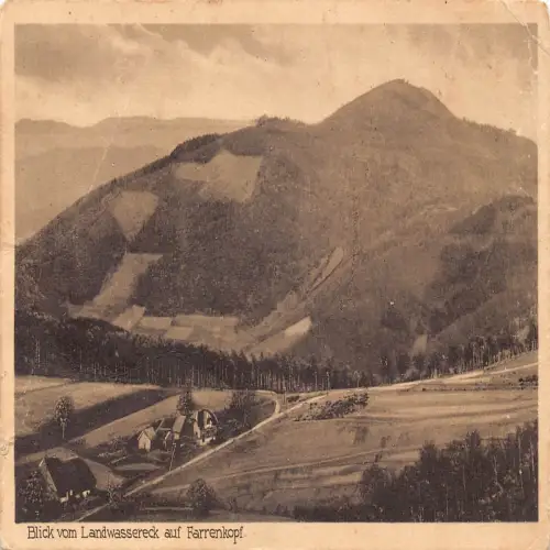 B121 Deutschland Blick vom Landwassereck auf Farrenkopf Vintage Postkarte