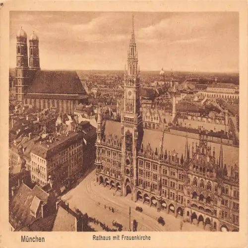 B120 Deutschland München München Rathaus mit Frauenkirche Rathaus Postkarte
