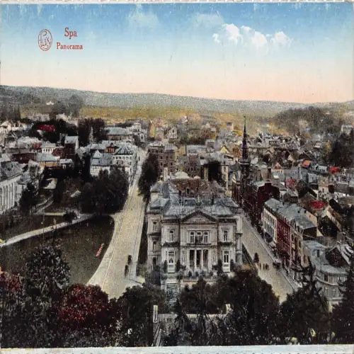 A647 Belgien Spa Gesamtansicht Vintage Postkarte