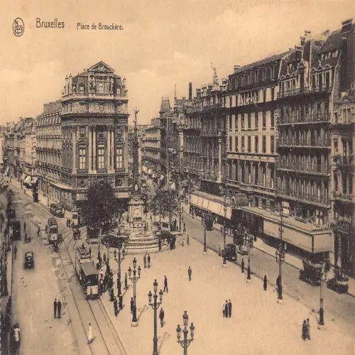 A647 Belgien Brüssel Place de Brouckere Straßenbahn Postkarte