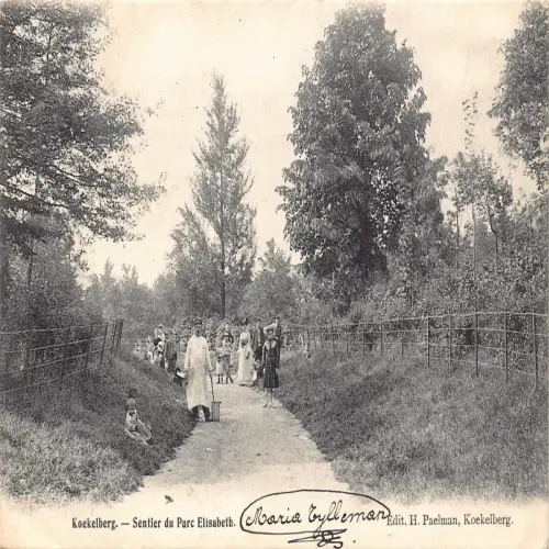 A647 Belgien 1902 Koekelberg Sentier du Parc Elisabeth Vintage Postkarte