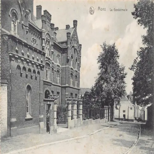 A647 Belgien Mons Gendarmerie Vintage Postkarte