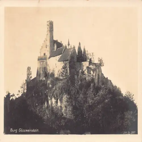 B121 Deutschland Burg Gössweinstein Zitadelle RPPC Postkarte