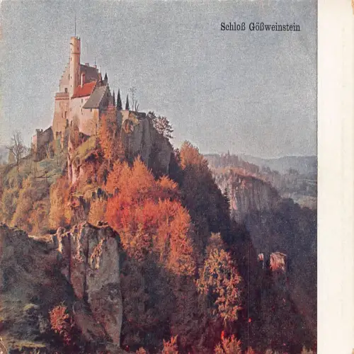 B121 Deutschland Schloss Burg Gössweinstein Vintage Postkarte