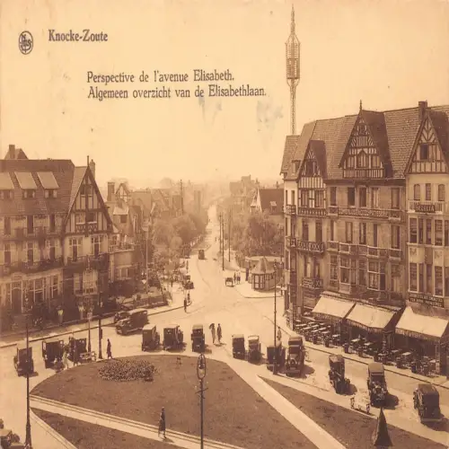 A648 Belgien Knocke Zoute Hotel Patisserie Autos Oldtimer Postkarte