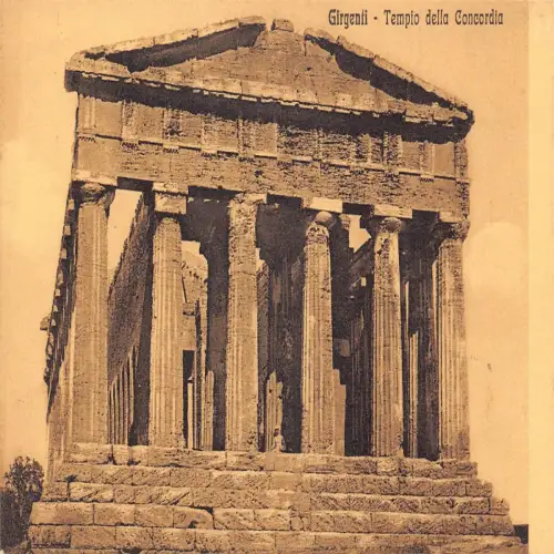 A649 Italien Girgenti Tempio della Concordia Vintage Postkarte
