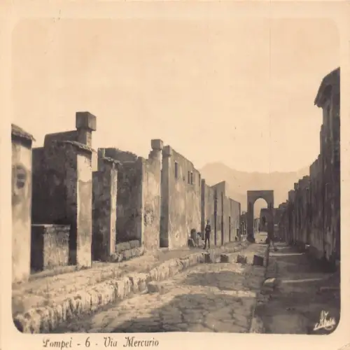A649 Italien Pompeji Via Mercurio Ruinen RPPC Vintage Postkarte