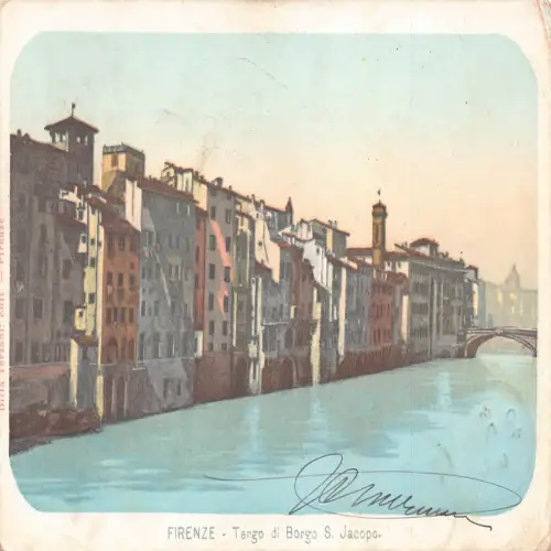 A649 Italien 1904 Firenze Florenz Tergo di Borgo S Jacopo Postkarte